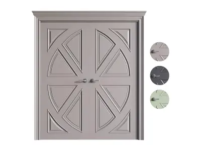 Modern entrance door 64 3D model