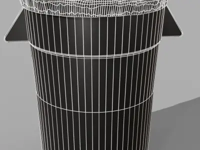recycle bin Low-poly 3D model shop