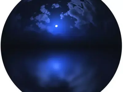 4k HDR Night Moon Sky 3D model