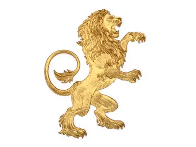 Heraldry Lion 03 3D print model
