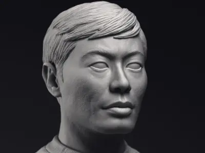 George Takei as Hikaru Sulu Bust Printable 3D Model 3D print model