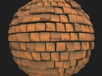 Stylized Brick 2- Procedural Generator Substance  Material Texture
