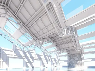 Futuristic Architectural Interior 20 3D model