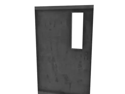 Metal door  Free low-poly 3D model