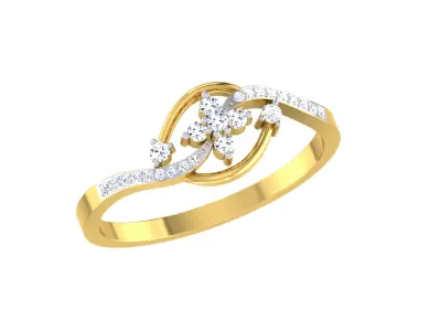 Women Ring Render 3dm STL OBJ FBX Details 3D print model 6