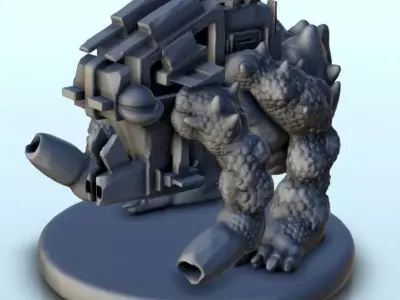 Robot alien with organic parts 5 - Future Sci-Fi SF Post apocaly 3D print model