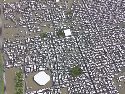 Hafar al-Batin - 3D City Low-poly 3D model