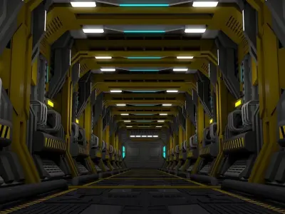 Sci Fi Corridor     3D model