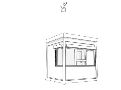 container guard booth 250cm x 300cm many formats 3D model