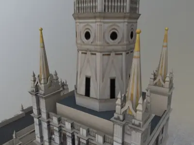 Moscow House Building58 Low-poly 3D model