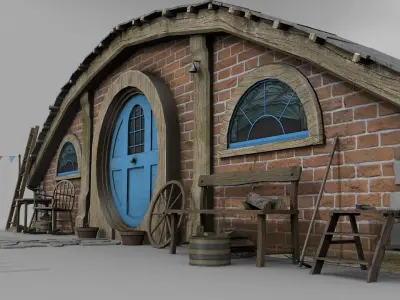 Halfling Home Collection Low-poly 3D model