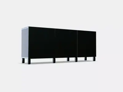 BESTA Storage combination with doors 42 Low-poly 3D model