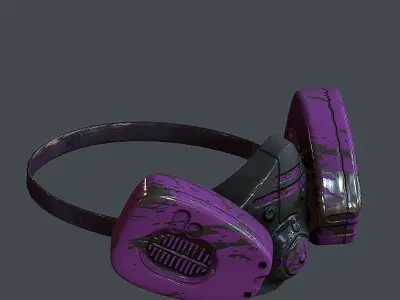 Gas mask helmet 3d model scifi  Low-poly 3D model