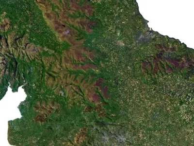 United Kingdom Terrain 3D Map 3D model