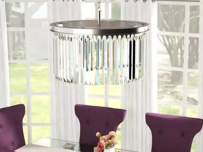 Yazmin Light Crystal Chandelier 3D model