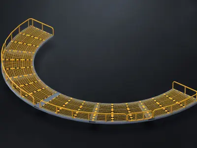 25 SUBD Modular Scifi Industrial Gantries And Walkways 3D model