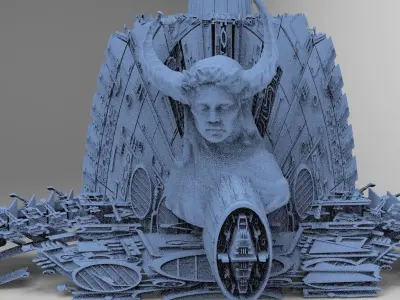 Sci-Fi City dystopia City Ruin Tech 2  3D model
