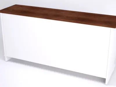 TV Stand Barn Doors 3D model