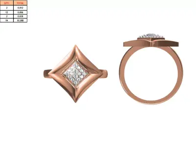 Ladies-Elegant Stone Rings For Womens 124 3D print model