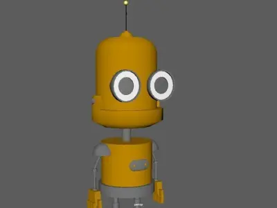 Droid Robot Low-poly 3D model