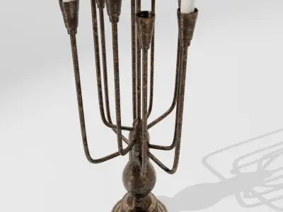 Antique Candle Stand 3D model