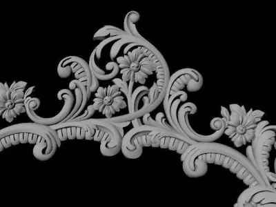 mirror ornate frame 3D model