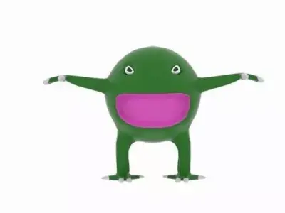 Sphere Space Monster Low-poly 3D model