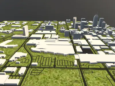 Downtown Indianapolis Indiana 3D model