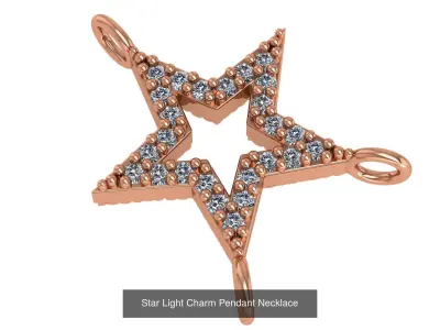 21 Light Charm Pendant Necklace 3D Model Pack