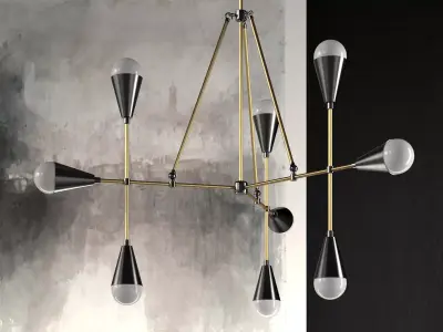 Triad 9 pendant light 3D model