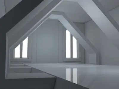 Sci Fi Room Low-poly 3D model