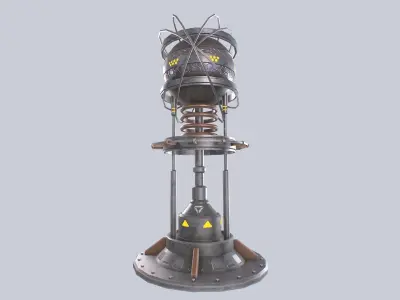 Nuclear reactor Low-poly 3D model order