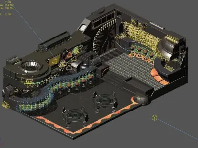 Bar - indoor 01 3D model