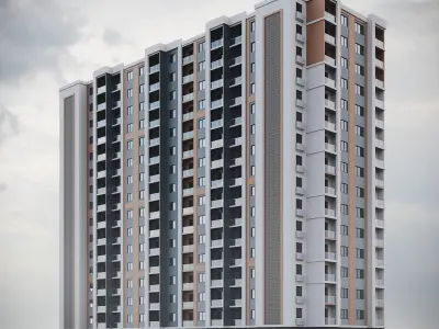 Residential Building 001 3D model