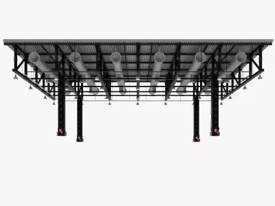 Ceiling Ventilation Pipes 23 3D model