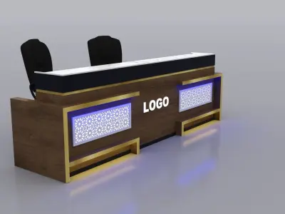 Reception Counter Design 3D model buy