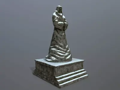 statue Low-poly 3D model