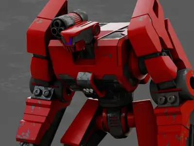 Combat Droid rigged character 3D model purchase
