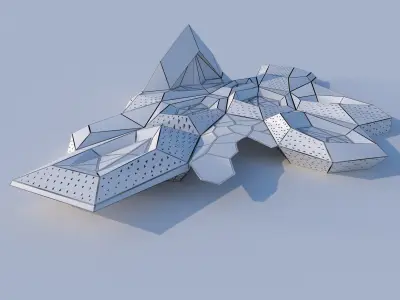 Futuristic building  3 3D model