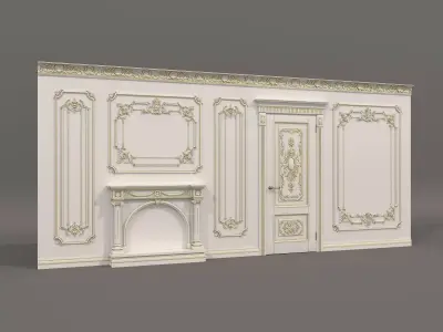Wall Molding in Classic French style 35 3D model