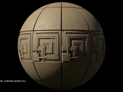 Blade Runner Frank Lloyd Wright Ennis House PBR Substance tile Low-poly 3D model