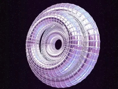 Looped Rings - Abstract Animation 3D model
