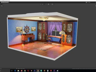 classic interior scene 3D model get