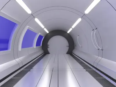 Sci-Fi TUNNEL Low-poly 3D model purchase