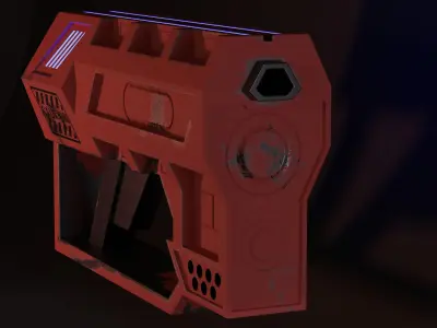 Sci-Fi Laser Gun Pistol AC-11 Low-poly 3D model