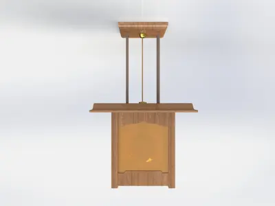 Arts and Crafts Porch Light 3D model