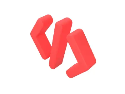 Coding Symbol v1 004 Low-poly 3D model