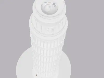 World Landmark Leaning Tower of Pisa Low-poly 3D model