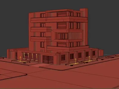 Modern residential apartment 3D model