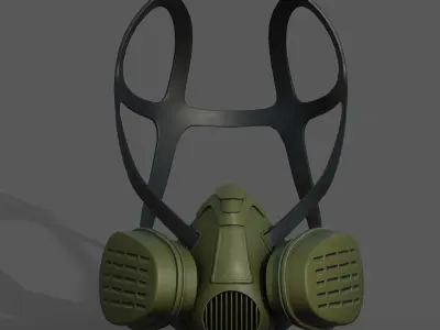 Gas mask millitary fantasy futuristic technology  Low-poly 3D model
